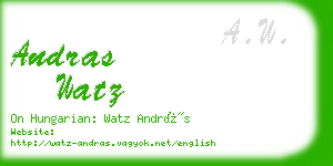 andras watz business card